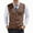 Brown, variant on GBSYEWXS Men Vest Sweaters Gentleman Sleeveless V-Neck Cardigan Solid Color Thermal Light Gray Sweater