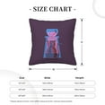 thumbnail image 4 of Square Throw Pillow Covers with Core, Cat Stealing Fish Artwork Purple Pillows for Sofa Beds, 16"x16", 4 of 9