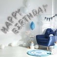 thumbnail image 2 of Efavormart 16" Shiny Metallic Silver Mylar Foil Alphabet Letter and Number Balloons, 2 of 9