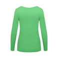 thumbnail image 2 of M&M SCRUBS Women's Long Sleeve Scoop-Neck T-Shirt Under Scrub (Light Green, XXX-Large), 2 of 5