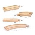 thumbnail image 3 of ColoMX 1 juego de piezas ferroviarias de madera Componentes de vías de tren DIY Conjunto de vías de tren ensambladas Juguete de bloques para niños, 3 of 7