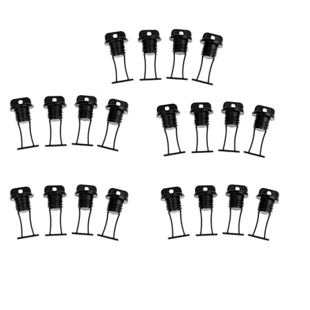 20Pcs Black Drain Kayak canoe and kayak Accessories 1.8cm Diameter