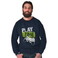 thumbnail image 4 of Play Time Video Game Gaming Nerd Men's Crewneck Sweatshirt Brisco Brands S, 4 of 6