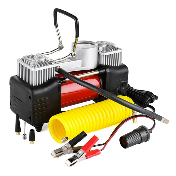 Portable Electric Air Compressor Pump,Tire Inflator with Gauge,LED