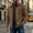 Brown, variant on Zylanna Mens Suede Jacket with Pockets, Loose Fit Solid Color Long Sleeve Turn‑down Collar Zip‑Up Outerwear for Daily Wear Army Green Size M