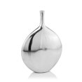thumbnail image 2 of 3.5" X 11.5" X 16" Silver Aluminum Large Long Neck Disc Vase, 2 of 4