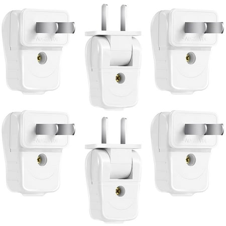 

Replacement Plugs Electrical Replacement Plugs for Lamps Replacement Plug 2 Prong 10 A 110-250V 2 Wire Straight Blade Replacement Can Be Rotated 180 Degrees Electric Plug