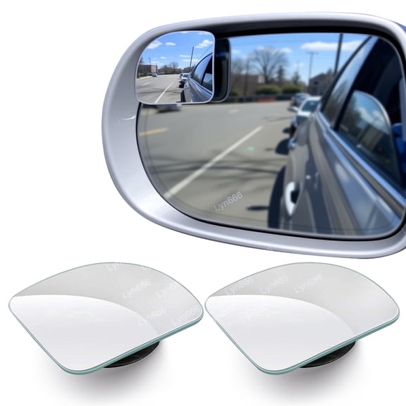 Lyn666 Long Blind Spot Convex Car Mirror Pack of 2