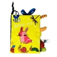 thumbnail image 1 of Baby Soft Cloth Book Teething Toy with Tails Early Development Sound Book 3D Crinkle Book Rattle Toy for Learning Toy - Rabbit, 1 of 8