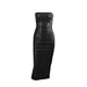 thumbnail image 4 of Vestido de tubo de cuero de imitación de las mujeres, sin mangas sin tirantes de color sólido Bodycon vestido largo Nituyy Vestido de tubo de piel sintética para mujer, 4 of 5