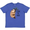 thumbnail image 3 of Inktastic I Live to Hug- Cute Sloth on a Branch Youth T-Shirt, 3 of 5