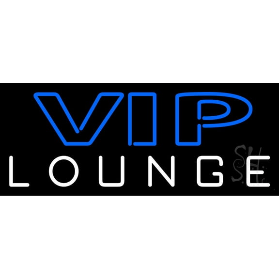 Block VIP Lounge LED Neon Sign 10 x 24 - inches, Clear Edge Cut Acrylic Backing, with Dimmer - Bright and Premium built indoor LED Neon Sign for Bar decor.