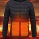 thumbnail image 3 of Ropa de algodón de calefacción inteligente cálida Chaqueta de calefacción de 8 áreas recargable por USB para hombres - Noir 3XL-dontodent Kuyhfg Sin marca, 3 of 3