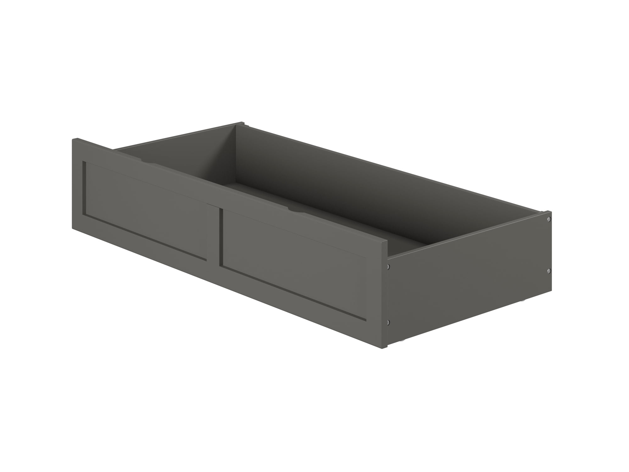 AFI Under Bed Foot Drawer Storage Drawer for Platform Beds, Full, Grey