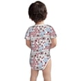 thumbnail image 3 of Yiaed Abstract Floral Print Infant Climbing Short Sleeve Onesie One-Piece Baby Bodysuit Clothes 0-12 Months -6 Months, 3 of 6