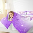 thumbnail image 4 of Manfei Cute Purple Axolotl Queen Comforter Set, Kawaii Glitter Stars Bedding Sets, Teens Boys Girls Kids Reversible Bedding Comforter Set, Breathable Home Decor, 3-Piece, 4 of 8