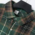 thumbnail image 5 of Clearance Plaid Flannel Shirts Button Down Jacket for Men with Chest Pocket Casual Classic Long Sleeve Lapel Blouses Outwear (XL, Green), 5 of 6