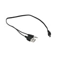 thumbnail image 1 of Cable de carga USB 2.0 de 45cm 2 PCS a Mini B macho con conector de jack de 3.5mm, 1 of 5
