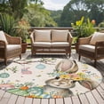 thumbnail image 4 of Round Area Rug 6 Ft, Beige Easter Bunny Washable Non-Slip Circle Carpet for Living Room/Bedroom, Spring Easter Eggs Floral Rustic Burlap Low-Profile Indoor Mats Collection Rugs for Residential, 4 of 8