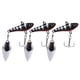 thumbnail image 3 of Señuelos de pesca artificiales con lentejuelas, cebo duro giratorio de aluminio para pesca de tiro largo, negro y rojo, 3 uds., 3 of 5