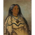 thumbnail image 2 of George Catlin 20x24 Black Ornate Framed Double Matted Museum Art Print Titled: Sha-Ko-Ka, Mint, a Pretty Girl (1832), 2 of 5