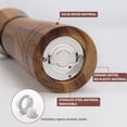 thumbnail image 5 of Steel Ring Salt Pepper Grinder Acacia Wood with Base Pepper Mill Ceramic Core Seasoning Bottle BBQ Steak Salt Spreader Grinder (6in Set WithBase), 5 of 7