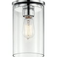 thumbnail image 3 of Kichler Crosby Contemporary 1 Light Chrome Mini Pendant Light with Clear Glass, 3 of 7