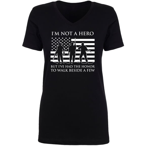 I'm Not A Hero Womens V-Neck T-Shirt