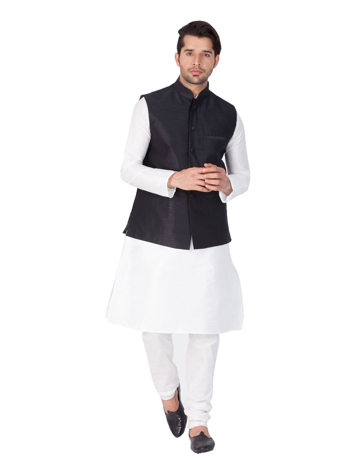 Men Designers Navy Blue & Gold Nehru Jacket Indian Traditional Bollywood  Style Brocade Woven Embellishe, Size: 48 - Walmart.com