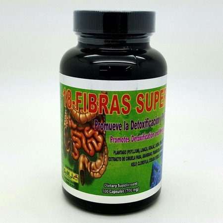 18 - Fibras Super Max Promotes Detoxification and Weight Loss 700 mg 100 capsules