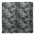 thumbnail image 4 of Bimba Gray Leaves & Blue Flower Floral Printed Pure Silk Scarf For Hair Neck Head Bandanas For Women 40 x 40 Inches, 4 of 6