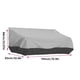 thumbnail image 4 of Cubierta de sofá para varias personas al aire libre A prueba de lluvia Hogar Recubierto de plata Tela Oxford Patio delantero Cubiertas de banco Accesorios para muebles exteriores Tipo 1 Gris Negro Yuarrent HA010209-02B, 4 of 6