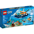 thumbnail image 3 of LEGO City Explorer Diving Boat 60377 Ocean Building Toy, Includes a Coral Reef Setting, Mini-Submarine, 3 Minifigures and Manta Ray, Shark, Crab, 2 Fish and 2 Turtle Figures, 3 of 9