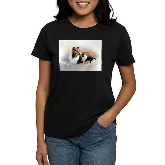 CafePress - Collie Women's Value T Shirt - Women's Traditional Fit Dark T-Shirt