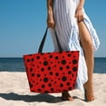 thumbnail image 6 of Sigee Ladybug Pattern Print Extra Large Waterproof Beach Travel Bag with Zipper - Durable and Versatile for Vacation, Gym, and Daily Use, 6 of 7