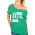 thumbnail image 1 of Awkward Styles Jesus Saves Bro Off The Shoulder Shirt for Women Christian Gifts for Wife Jesus Ladies Off Shoulder Shirt Jesus Clothing for Women Jesus Saves Bro Shirt for Her Christian Women Clothes, 1 of 4