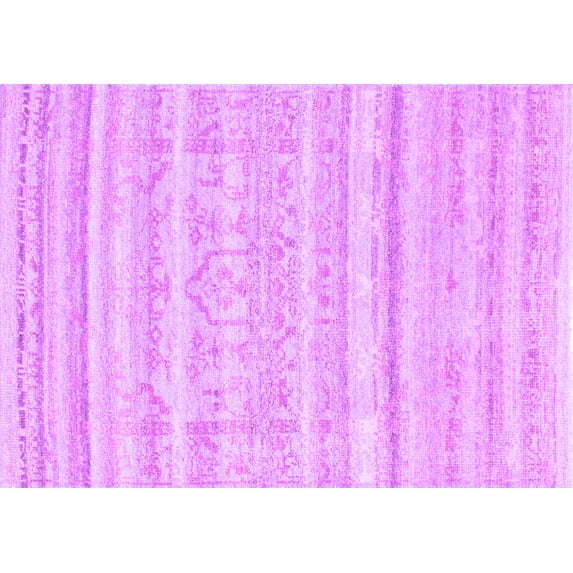 Ahgly Company Indoor Rectangle Solid Purple Modern Area Rugs, 4' x 6'