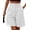 White Lined Shorts, variant on Zeagoo Womens Bermuda Shorts Casual Back Elastic Waist Wide Leg Shorts Knee Length Cargo with Pockets
