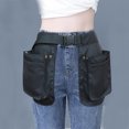 thumbnail image 2 of Riñonera multifuncional con múltiples bolsillos y cremallera para exteriores, moderna y deportiva, funda para la cintura, bolsa de almacenamiento para colgar en la cintura, 2 of 6