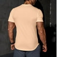 thumbnail image 6 of YYDGH Mens Summer Muscle T Shirt V-Neck Short Sleeve Longline Henley Shirt Gym Workout Athletic Tee Shirts, 6 of 9