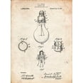 thumbnail image 2 of Borders, Cole 12x14 Gold Ornate Wood Framed with Double Matting Museum Art Print Titled - PP800-Vintage Parchment Electric Lamp Patent Poster, 2 of 4