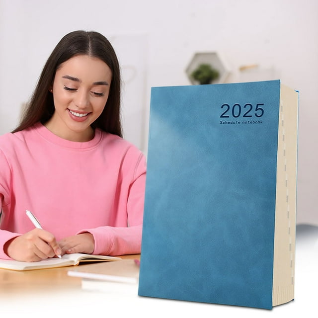 Vrorvz 2025 Weekly Planner Notebook with Hardcover for Office Planning Includes 365 Day Calendar,Monthly Tabs,Elastic Closure,Ribbon Markers,Dotted Notes,Inner Pocket
