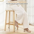 thumbnail image 7 of Costway 27" Bar Stools Set of 2 Upholstered Barstools with Boucle Fabric Seats Footrests, 7 of 7