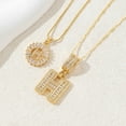 thumbnail image 2 of Xihbxyly Collares con Letras Iniciales, Juego de Joyas con Colgante Personalizable, Detalles de Piedras Brillantes, Longitud Ajustable para Mayor Comodidad, para Uso Diario o Ocasiones Especiales, Re, 2 of 2