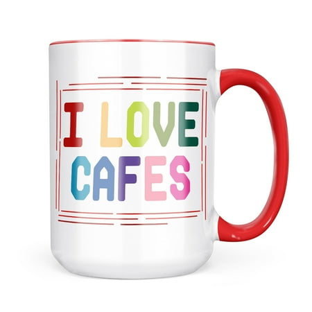 

Neonblond I Love Cafes Colorful Mug gift for Coffee Tea lovers
