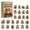 D, variant on The Urban Sloth Collection 2D Acrylic Advent Calendar, 24Pcs Plane Box Hanging Ornaments, Sloth Lover Countdown Set