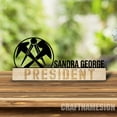 thumbnail image 3 of Craftnamesign Custom Wooden Work Repairs Roofs Desk Name Plate, Garage Metal Nameplate for desk, 3 of 5