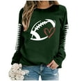 thumbnail image 4 of Sweatshirts for Women Trendy Full Sleeve Crewneck Long Sleeve Football Graphic Printed Hoodless Pullover Blouse Tops, 4 of 4