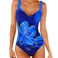 thumbnail image 1 of Gibobby Trajes de Baño Mujer Print Swimsuit One Piece Swimmit Women's Bikini Sling Slim Ladies Beach Swimswears(Azul,XL), 1 of 5