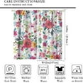 thumbnail image 3 of Floral Curtains Colorful Flower Curtains Rustic Leaves Plants Spring Botanical Farmhouse Wooden Nature Printed Window Drapes Fabric 2 Panels 42x84 Inch Blackout, 3 of 6